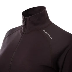 Aclima LightWool 180 Polo w/zip, dame (Chocolate Plum)
