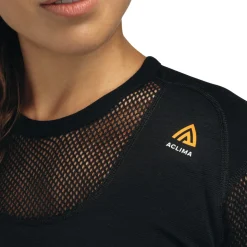 Aclima WoolNet Crewneck, dame (Jet Black)