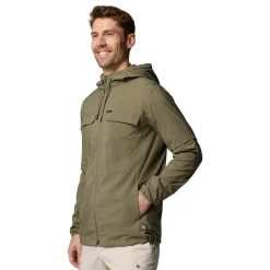 Columbia Skien Valley Hooded LS Sommer- og myggejakke, herre (Stone Green)