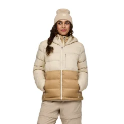 Cotopaxi Fuego Max Down Hooded Dunjakke, dame (Cream and Khaki)