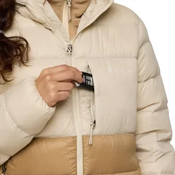Cotopaxi Fuego Max Down Hooded Dunjakke, dame (Cream and Khaki)