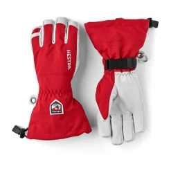 Hestra Army Leather Heli Ski 5-finger skihandsker (Red)