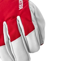 Hestra Army Leather Heli Ski 5-finger skihandsker (Red)