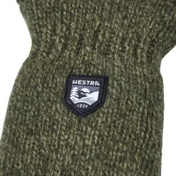 Hestra Basic Wool Mitt strikvante (Olive)