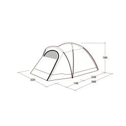 Outwell Cloud 5 campingtelt (Green)