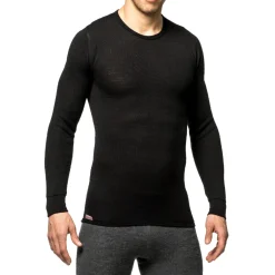 Woolpower Crewneck 200 uldundertrøje, unisex (Black)