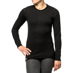 Woolpower Crewneck 200 uldundertrøje, unisex (Black)